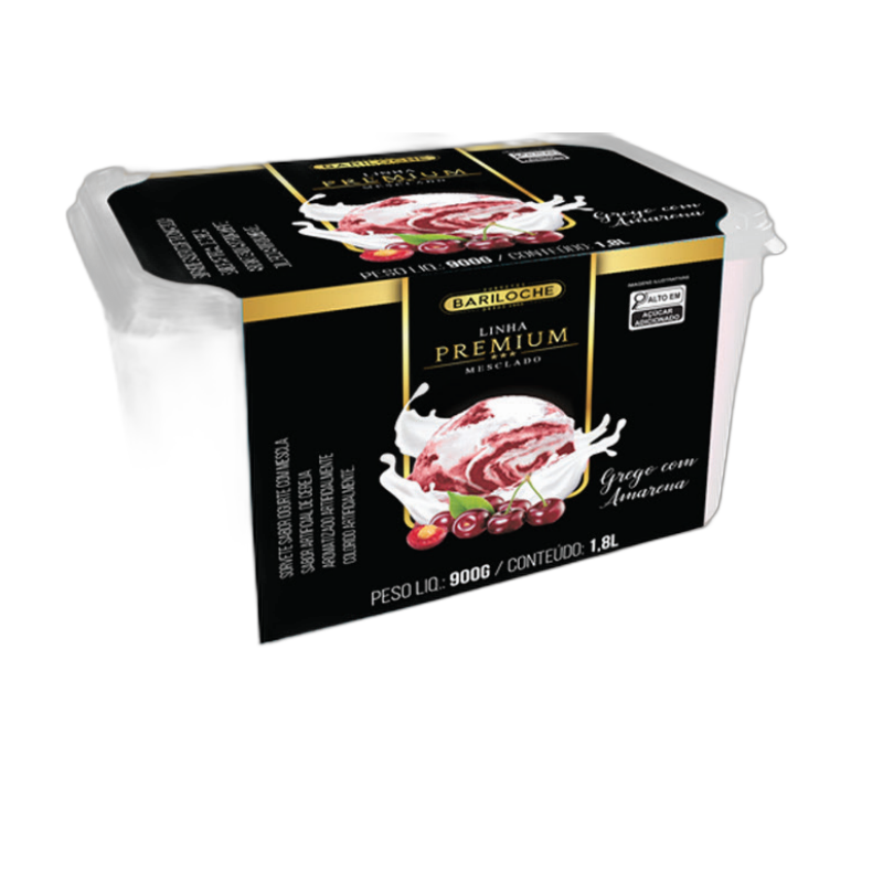 Sorvete Mesclado Grego com Amarena 1,8L